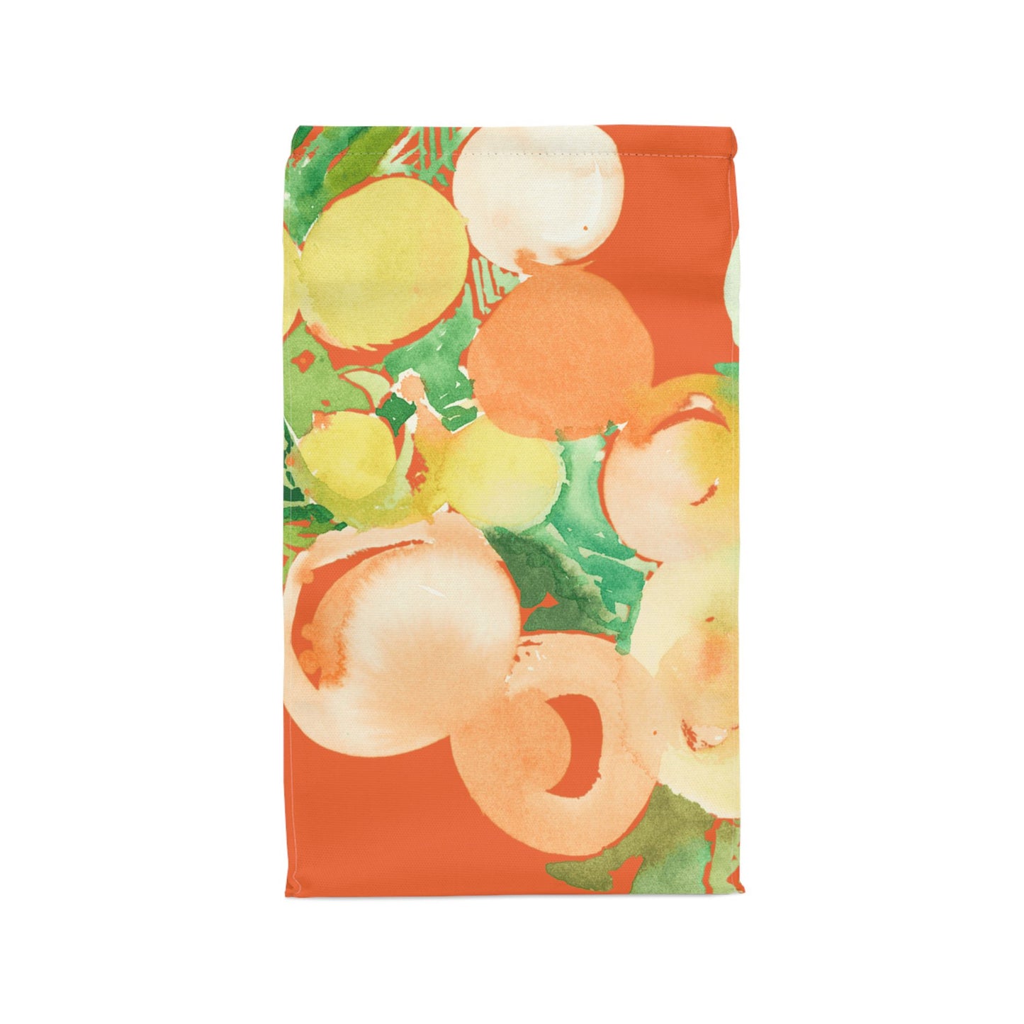 Citrus and Peach Watercolor Design Lunch Bag – Insulated, Wipe-Clean, Eco-Friendly Tote for Daily Use - Brooke Zitting, LLC
