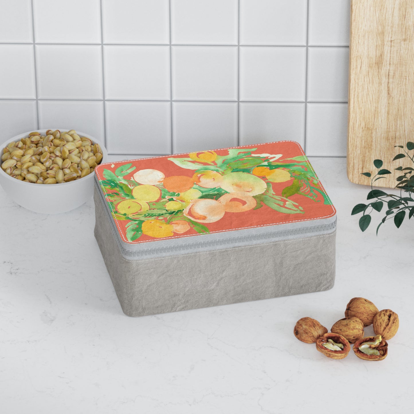 The Citrus and Peaches Paper Lunch Bag - Brooke Zitting, LLC