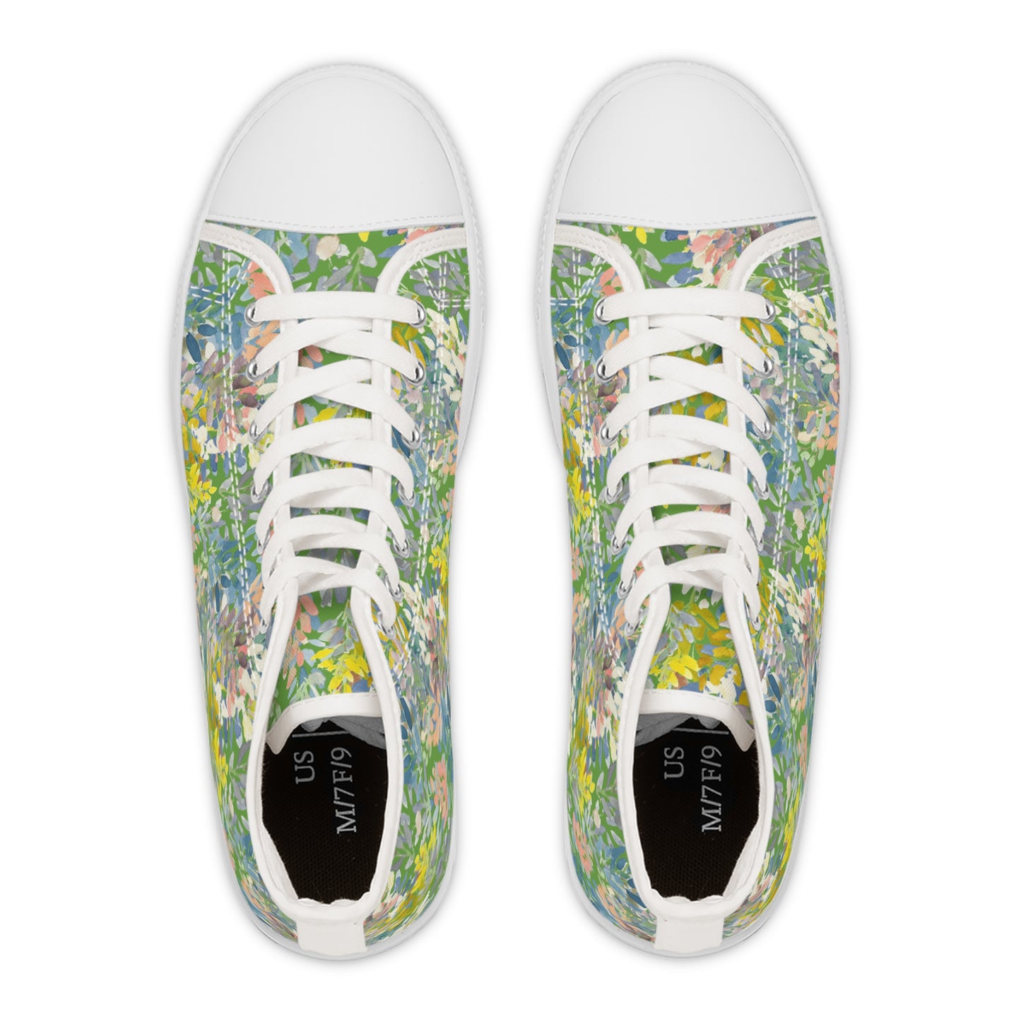 Colorful Petal Parade High Top Sneakers with Floral Design – Stylish Shoes for All | Unique Gift Idea - Brooke Zitting, LLC