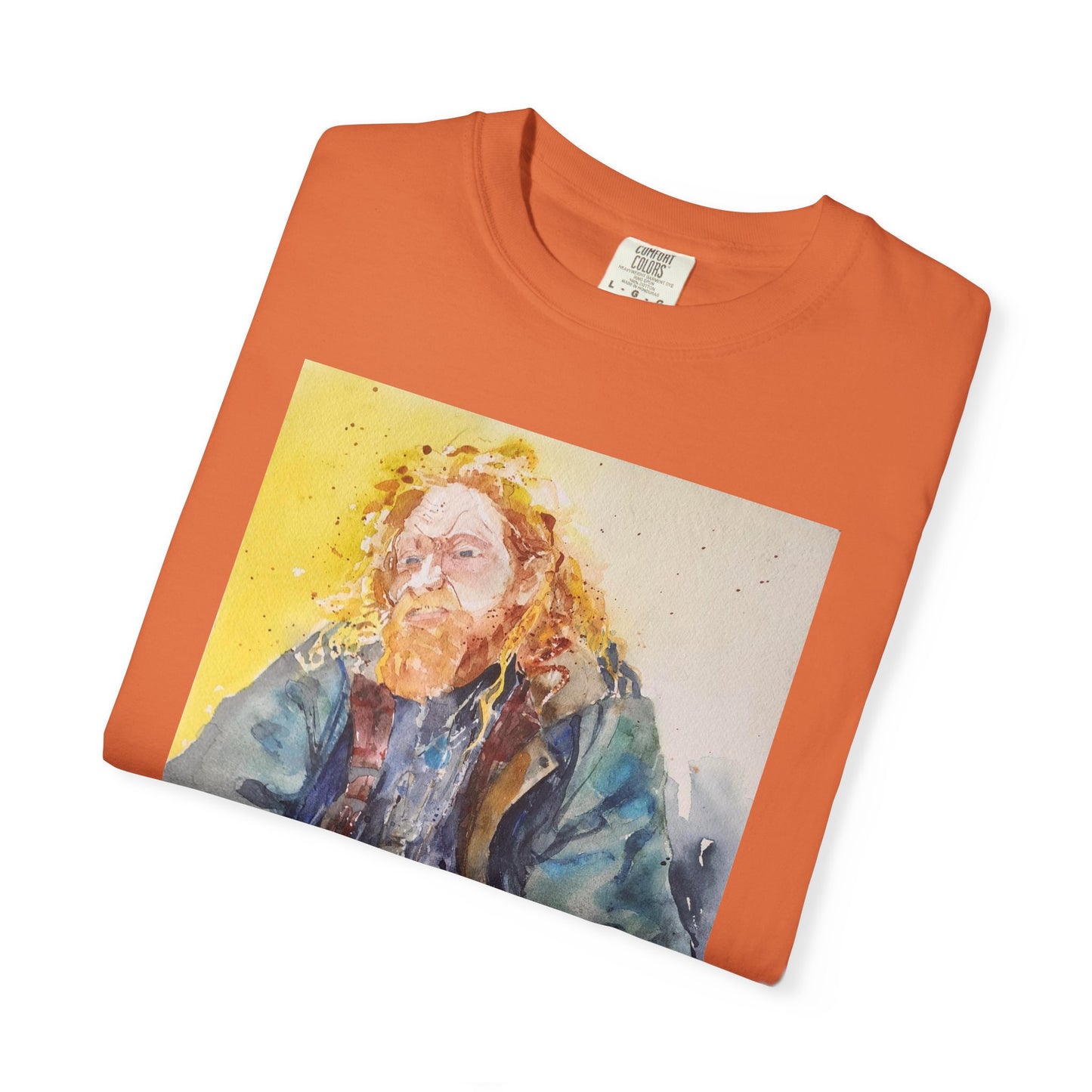 Artistic Unisex Garment-Dyed T-shirt, Vibrant Watercolor Design, Casual Wear, Artist Gift, Custom T-shirt