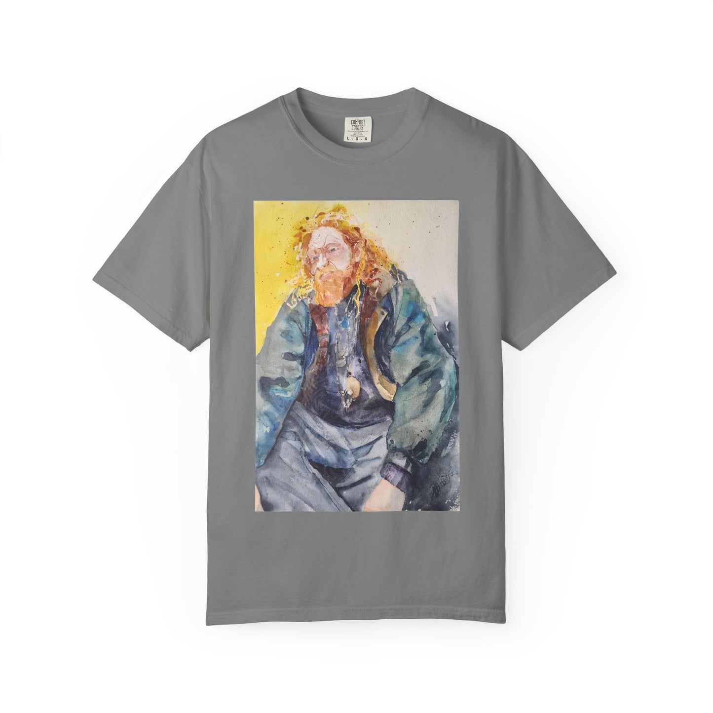 Artistic Unisex Garment-Dyed T-shirt, Vibrant Watercolor Design, Casual Wear, Artist Gift, Custom T-shirt