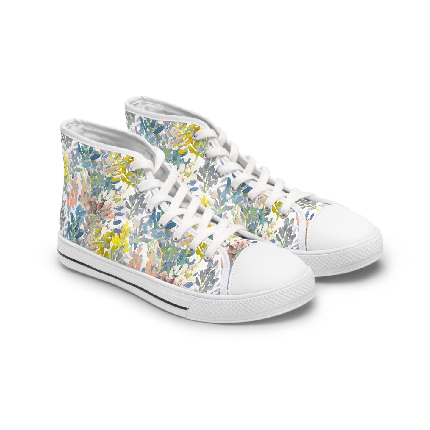 Petal Parade High Top Sneakers with Floral Design – Stylish Shoes for All | Unique Gift Idea - Brooke Zitting, LLC