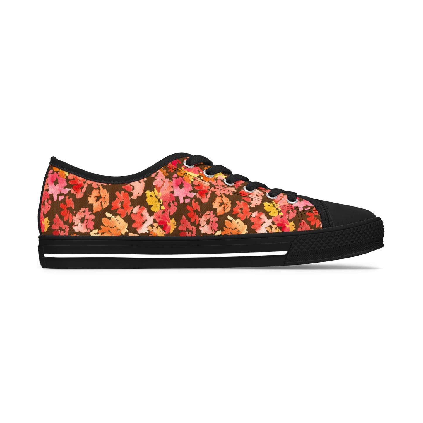 Watercolor Bold Posy Low Top Sneakers – Unique Casual Shoes for All | Style & Gift Idea - Brooke Zitting, LLC