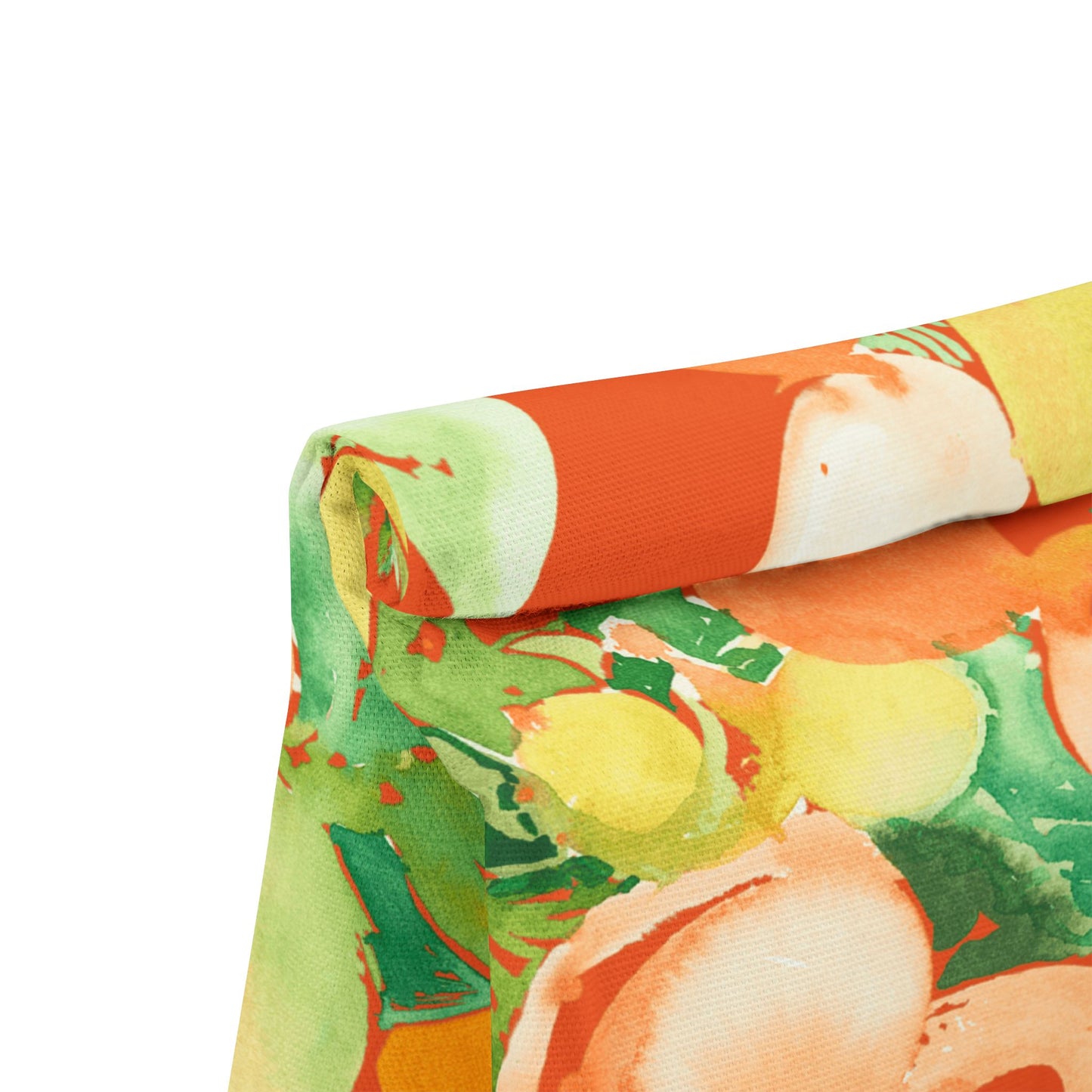 Citrus and Peach Watercolor Design Lunch Bag – Insulated, Wipe-Clean, Eco-Friendly Tote for Daily Use - Brooke Zitting, LLC