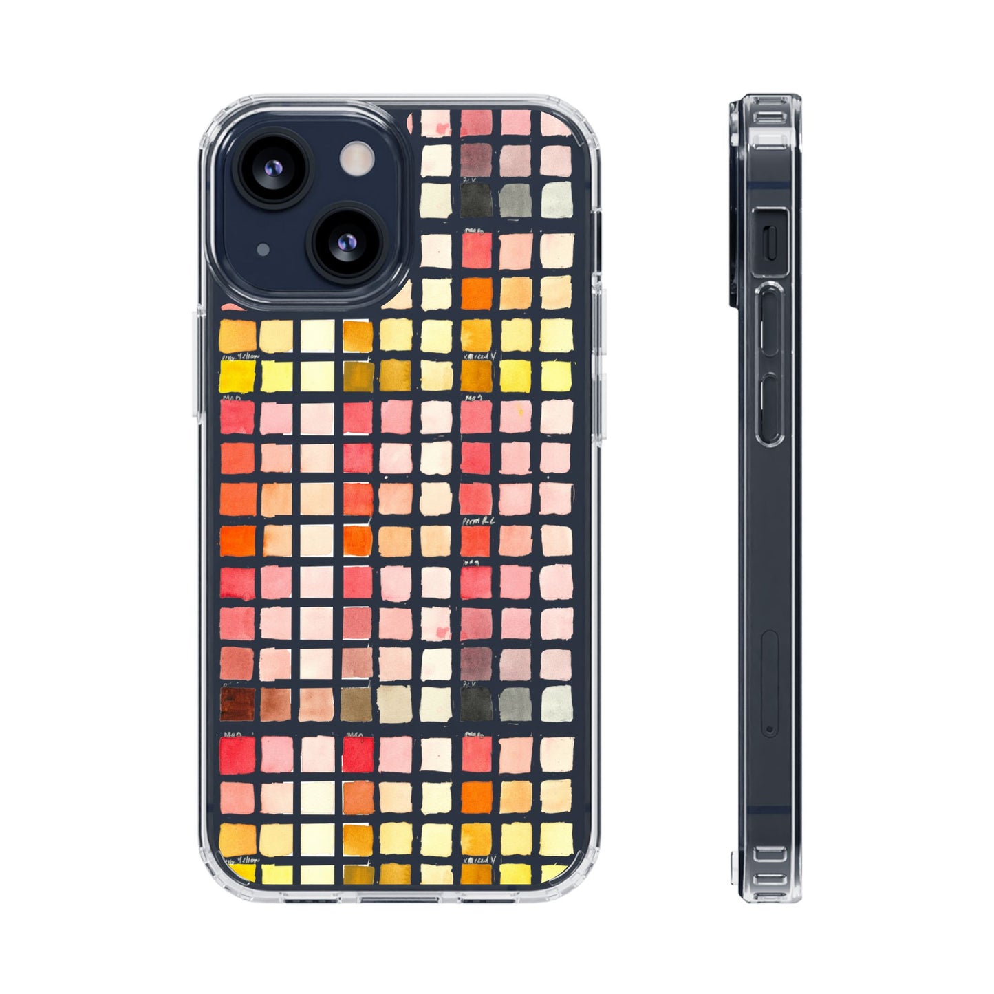 Watercolor Paint Swatches Clear Phone Case - Brooke Zitting, LLC