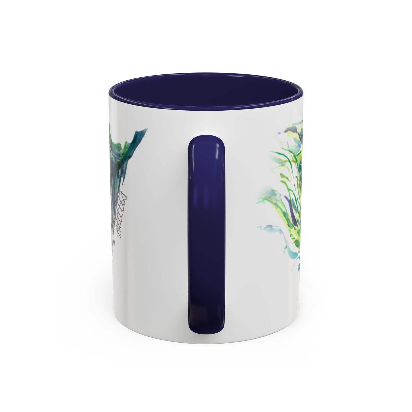 Light as a Feather Peacock Feather Accent Coffee Mug (11, 15oz) - Brooke Zitting, LLC