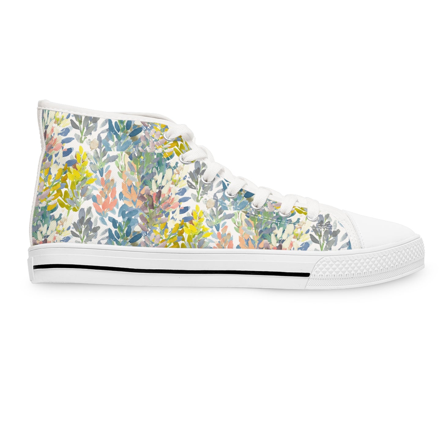 Petal Parade High Top Sneakers with Floral Design – Stylish Shoes for All | Unique Gift Idea - Brooke Zitting, LLC