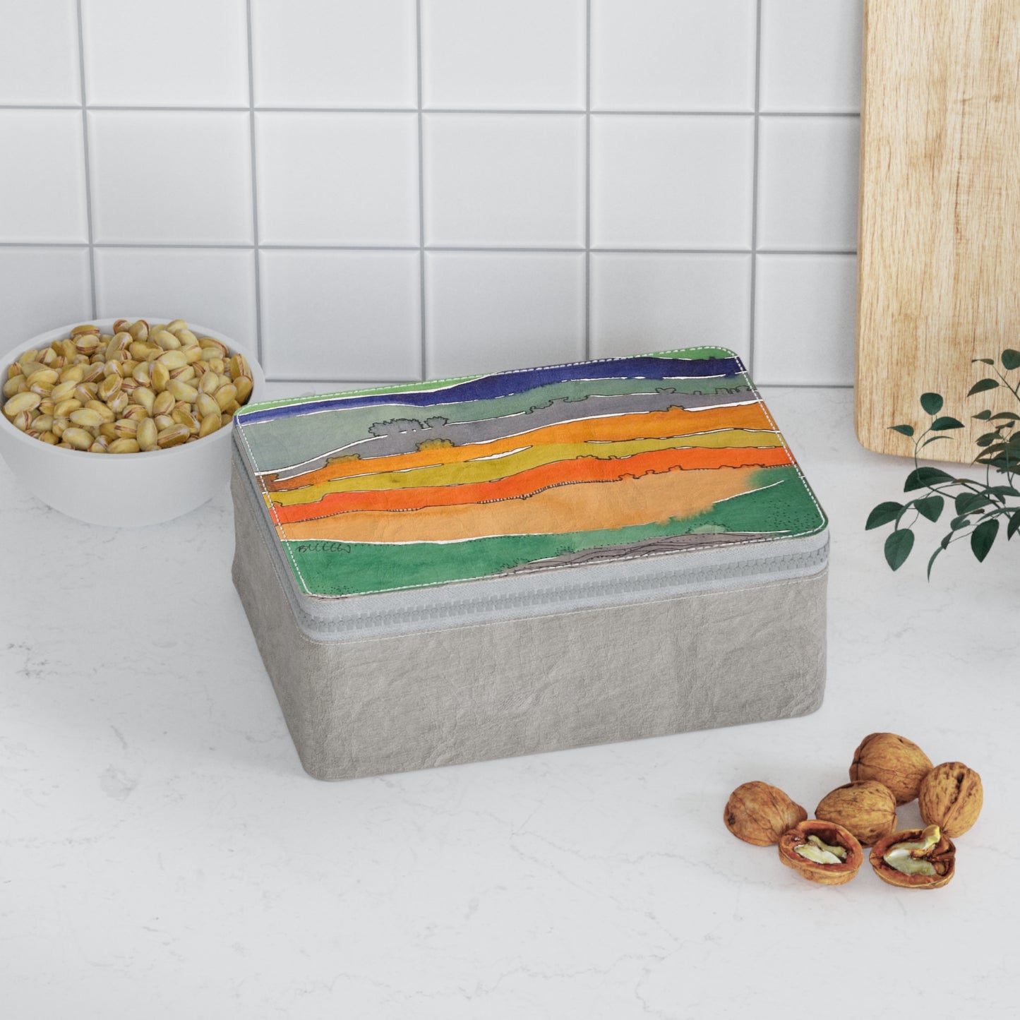 The Striped Landscape Paper Lunch Bag - Brooke Zitting, LLC
