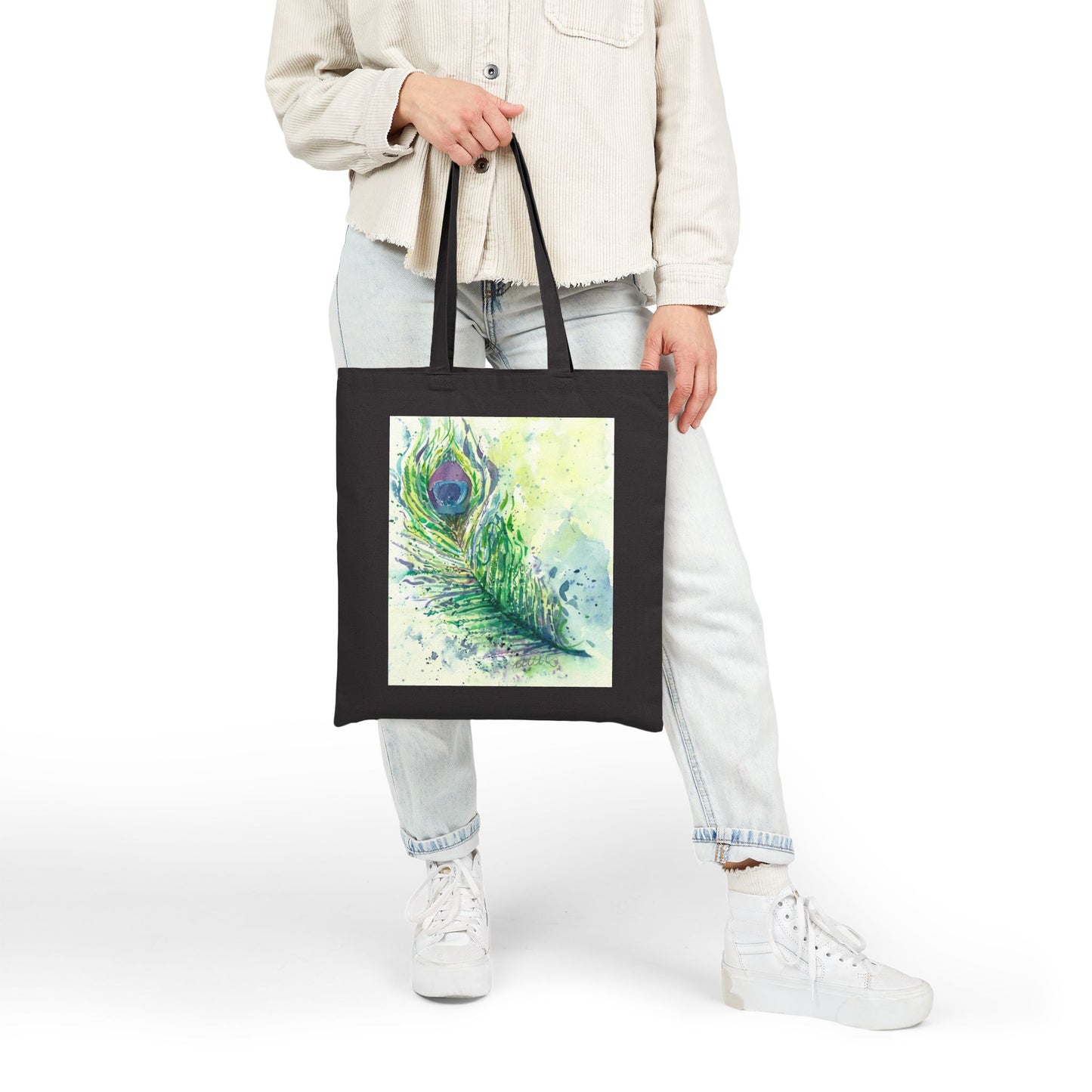 Light as a Feather Cotton Canvas Tote – Eco-Friendly Beach & Shopping Bag for Ocean Lovers - Brooke Zitting, LLC