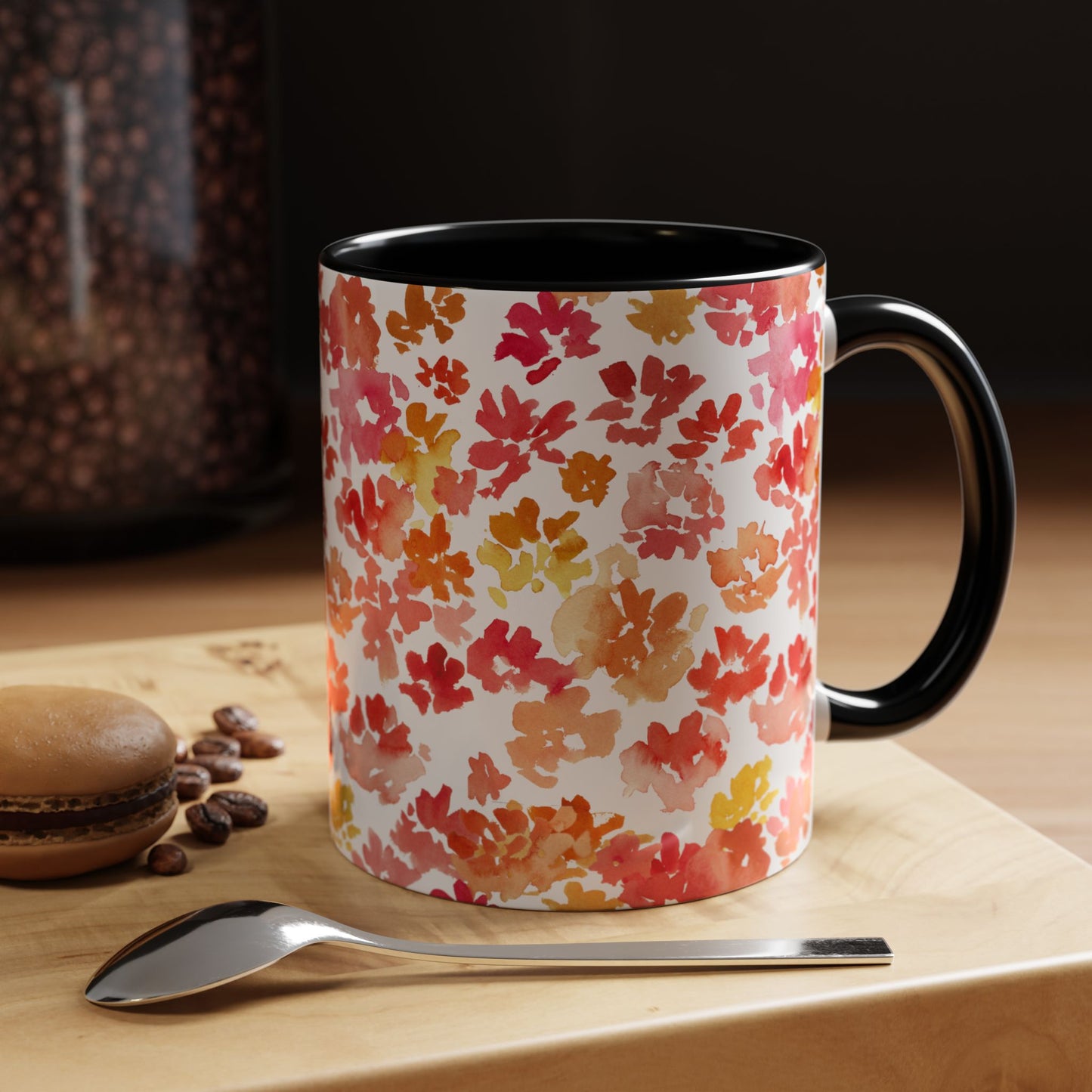 Posy Coffee Mug - Warm Floral Design (11oz, 15oz) - Brooke Zitting, LLC
