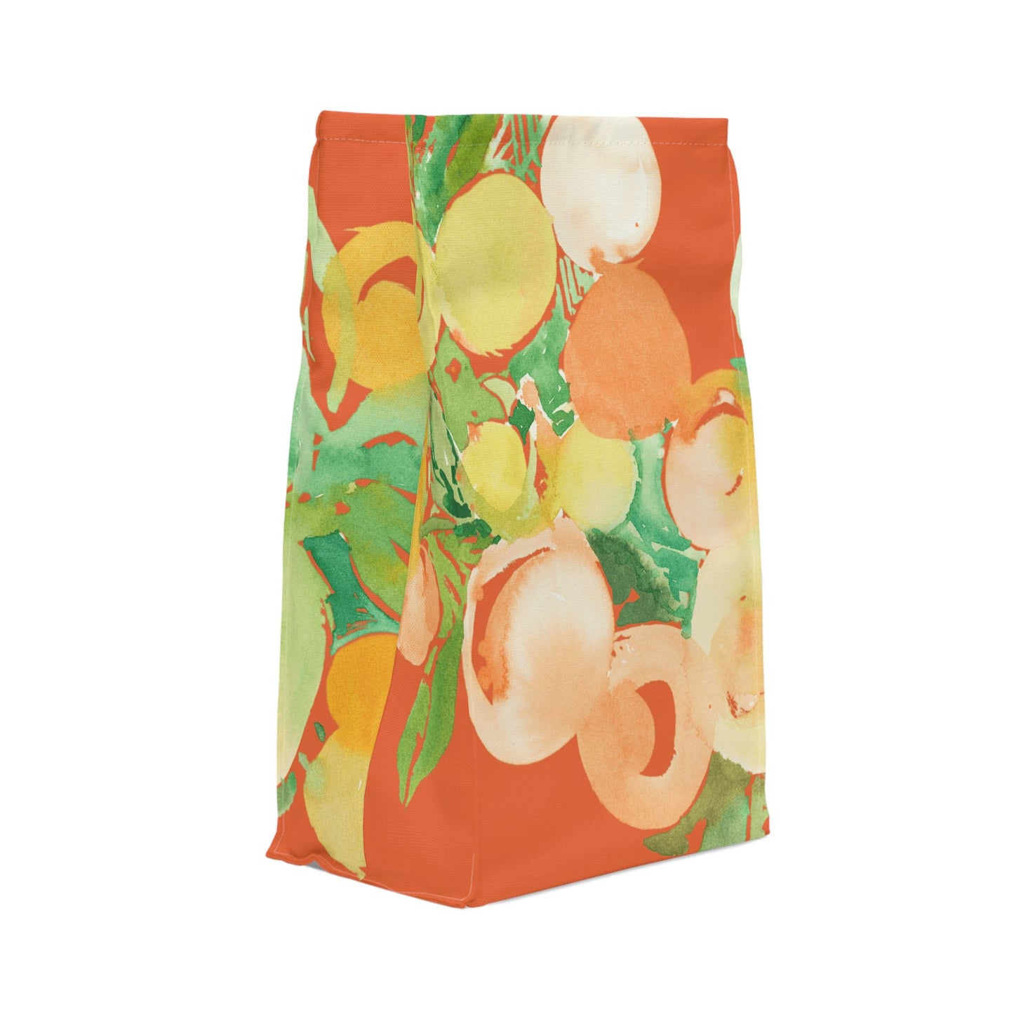 Citrus and Peach Watercolor Design Lunch Bag – Insulated, Wipe-Clean, Eco-Friendly Tote for Daily Use - Brooke Zitting, LLC