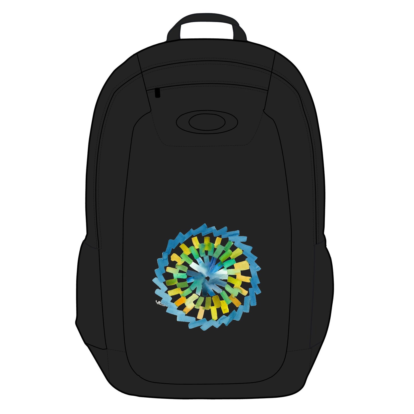 Color Block Spiral Watercolor Design Enduro Laptop Backpack, 20L - by Oakley. Stylish Travel Bag, Perfect for Adventurers, Back to School, Outdoor Enthusiasts, Art Lovers, Unique Design - Brooke Zitting, LLC