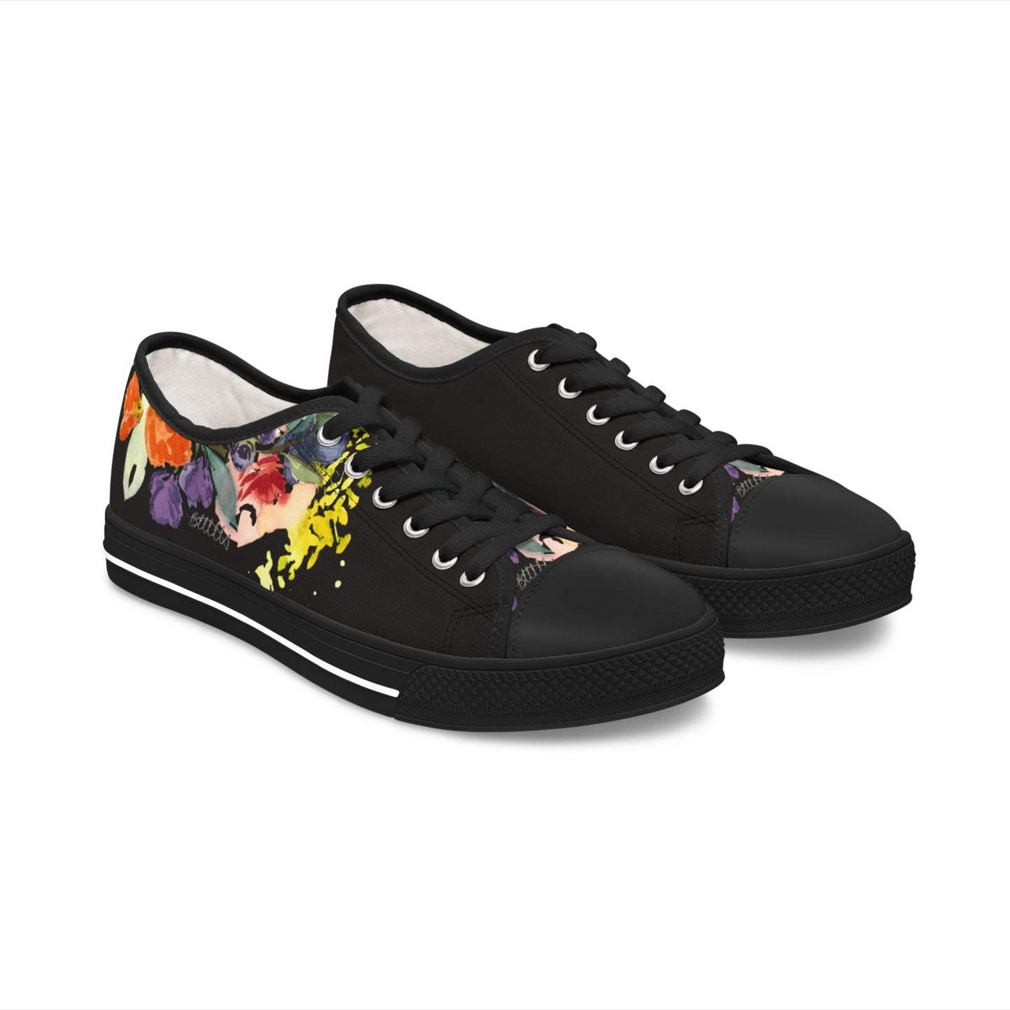 Fresh Floral Blooms Low-top Sneakers – Stylish Shoes for All | Unique Gift Idea - Brooke Zitting, LLC