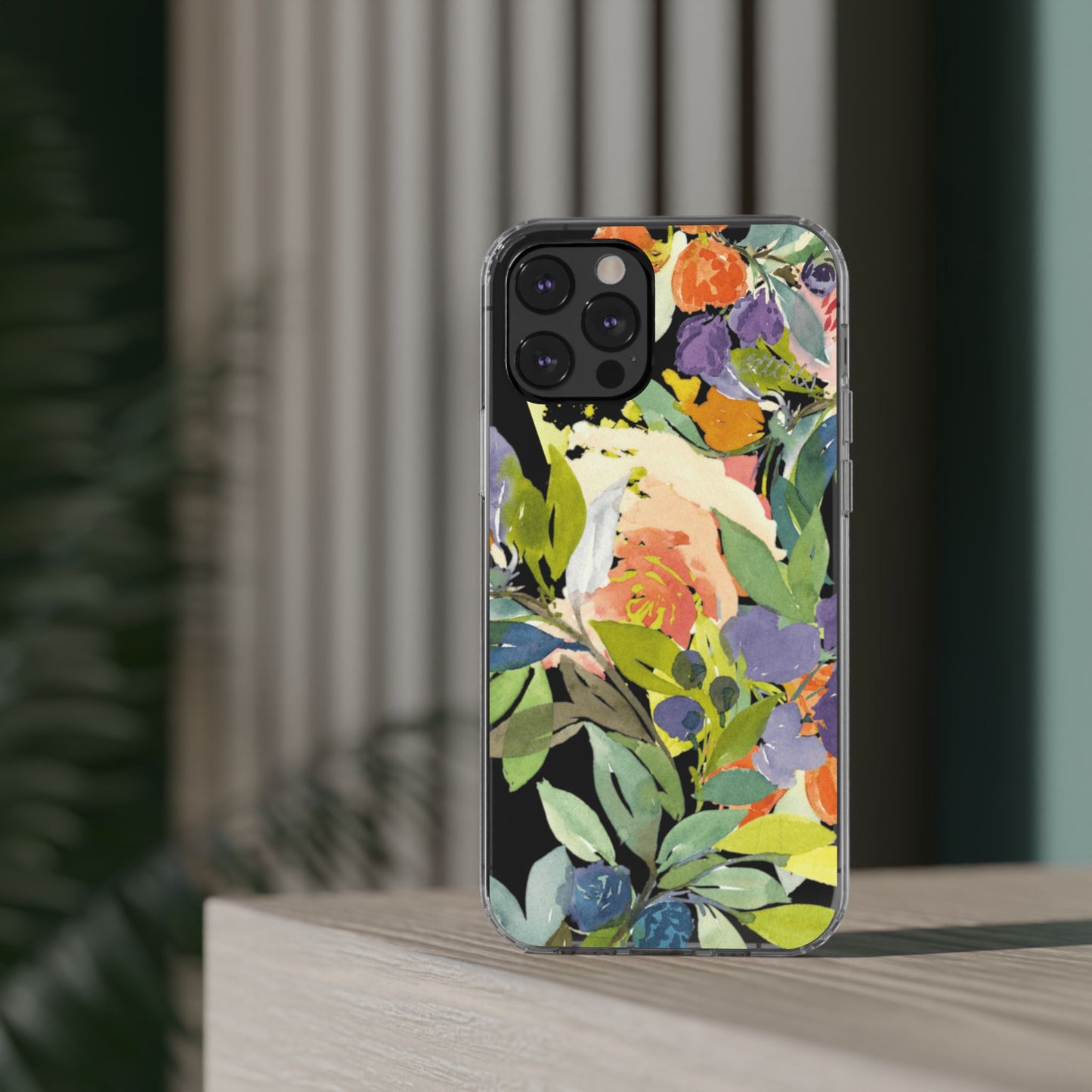 Clear Phone Case with Floral Blooms Design - Brooke Zitting, LLC