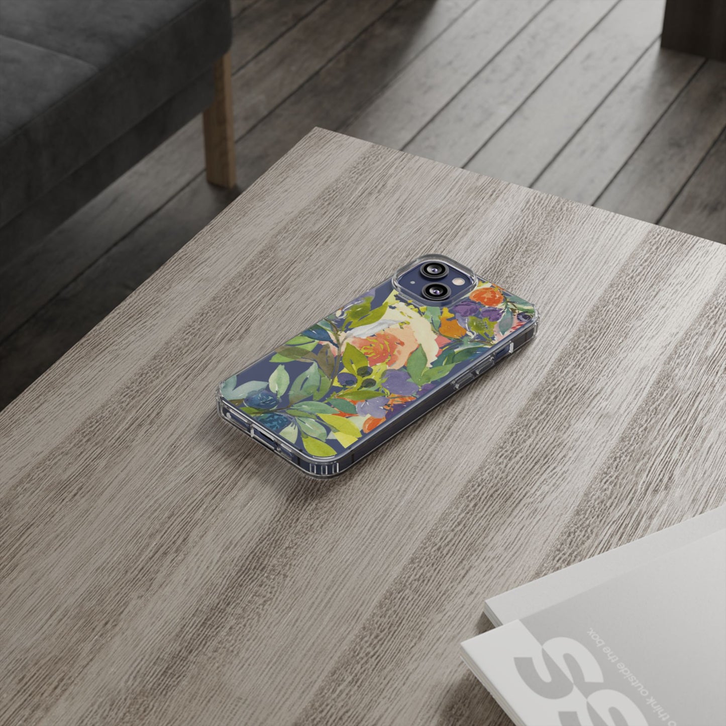 Clear Phone Case with Floral Blooms Design - Brooke Zitting, LLC