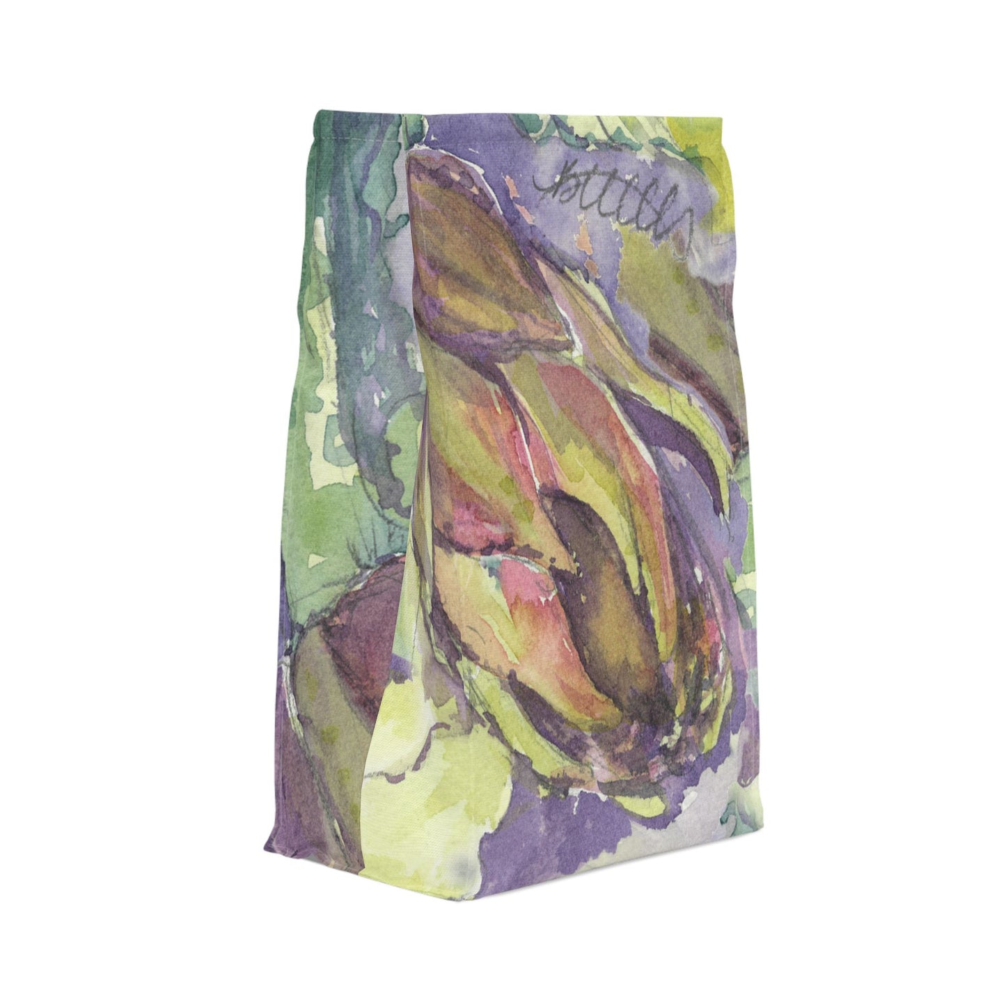 Italian Artichoke Watercolor Design Lunch Bag – Insulated, Wipe-Clean, Eco-Friendly Tote for Daily Use - Brooke Zitting, LLC
