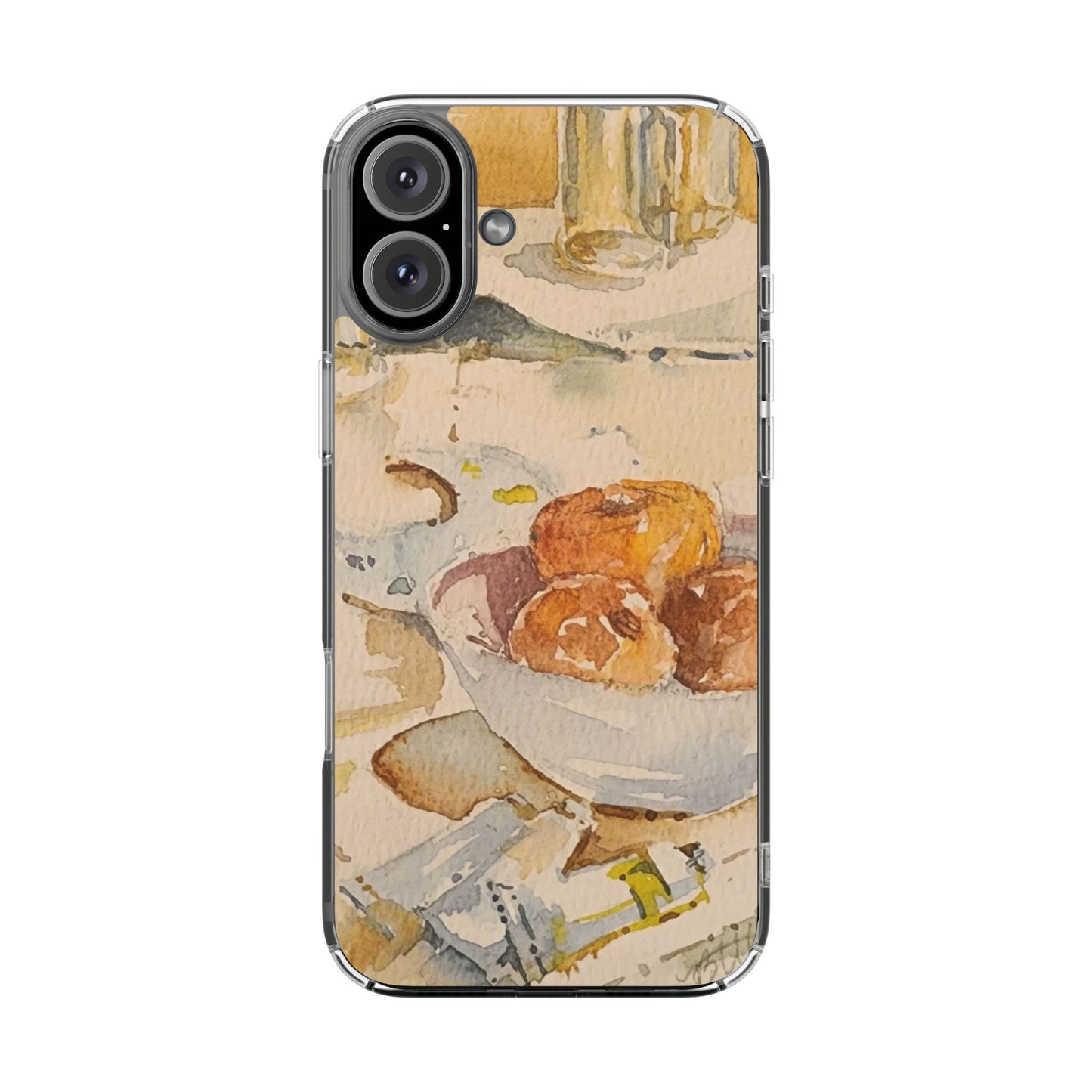 Watercolor Artist's Table Clear Phone Case - Brooke Zitting, LLC