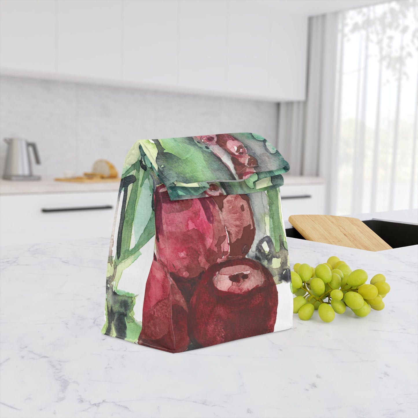 Prickly Pear Watercolor Design Lunch Bag – Insulated, Wipe-Clean, Eco-Friendly Tote for Daily Use - Brooke Zitting, LLC