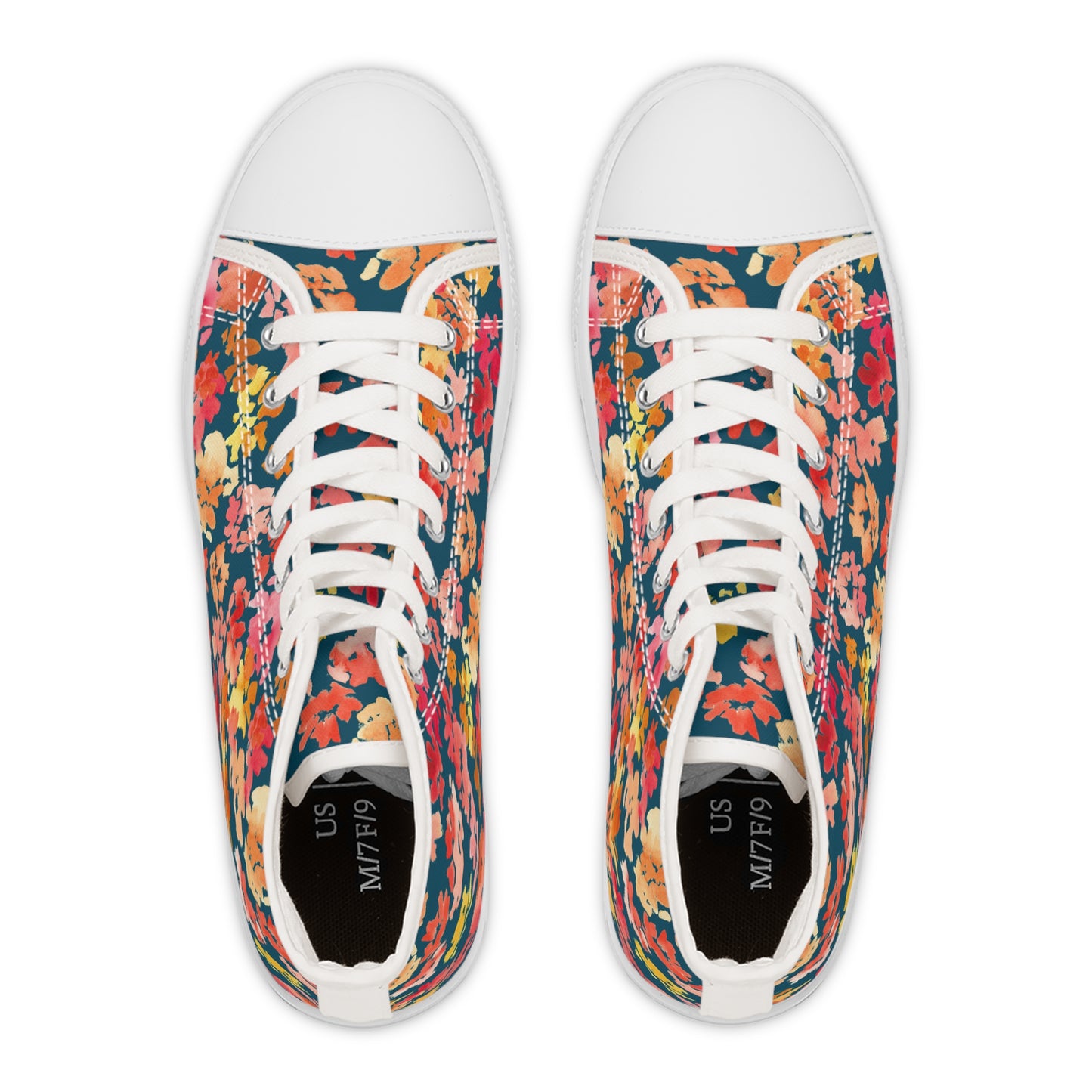 Bold Posy High Top Sneakers with Floral Design – Stylish Shoes for All | Unique Gift Idea - Brooke Zitting, LLC