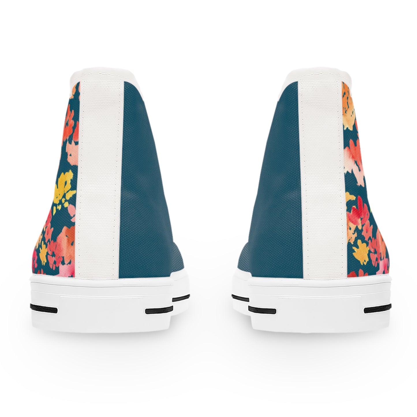 Trendy Color Block Posy High Top Sneakers with Floral Design – Stylish Shoes for All | Unique Gift Idea - Brooke Zitting, LLC