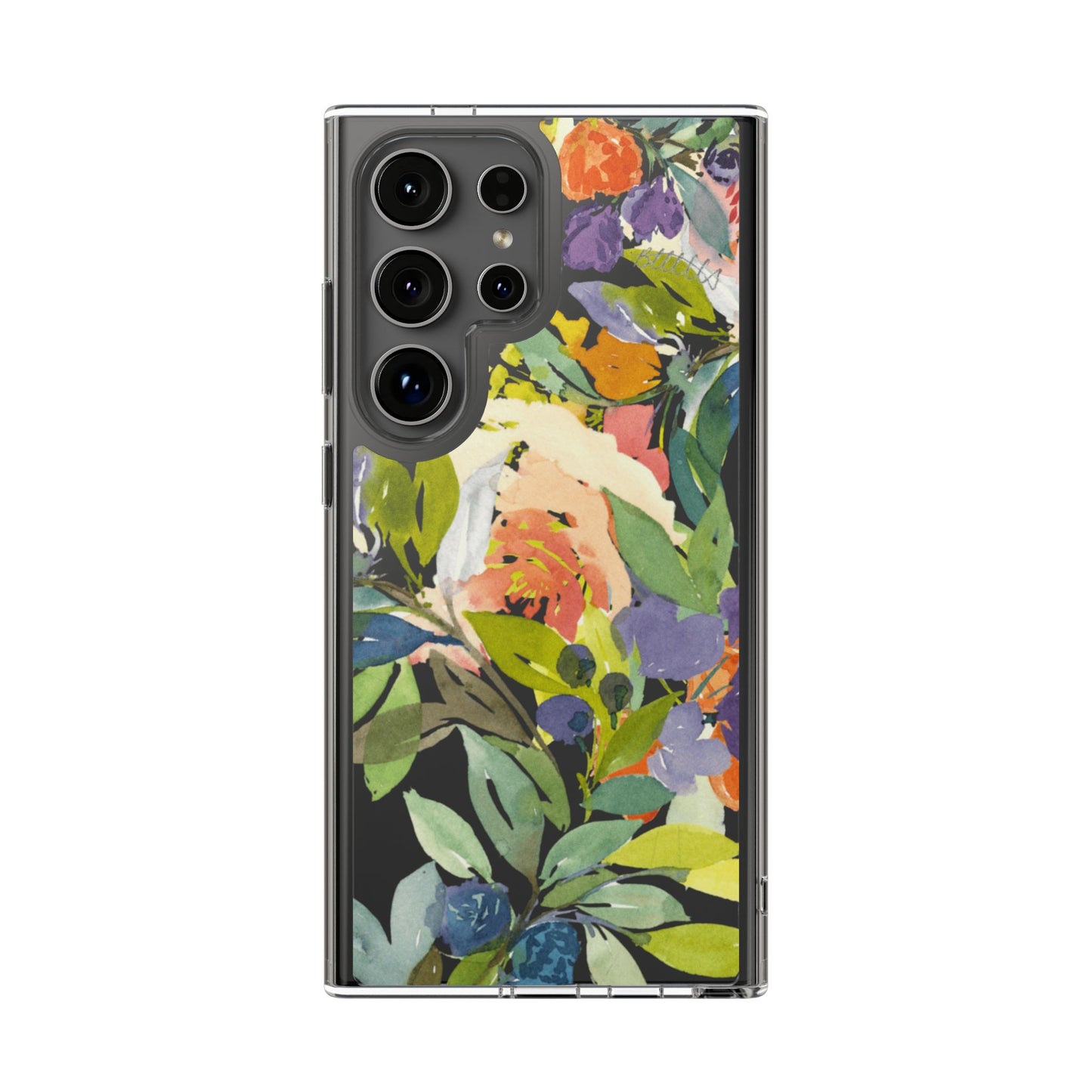 Clear Phone Case with Floral Blooms Design - Brooke Zitting, LLC