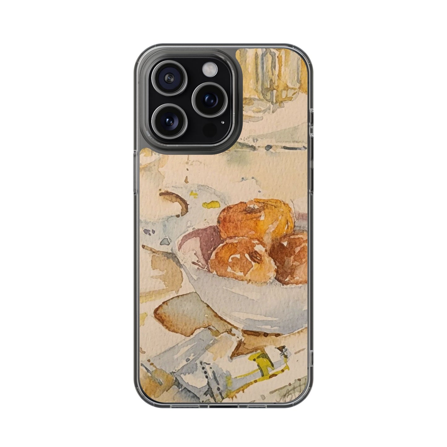 Watercolor Artist's Table Clear Phone Case - Brooke Zitting, LLC