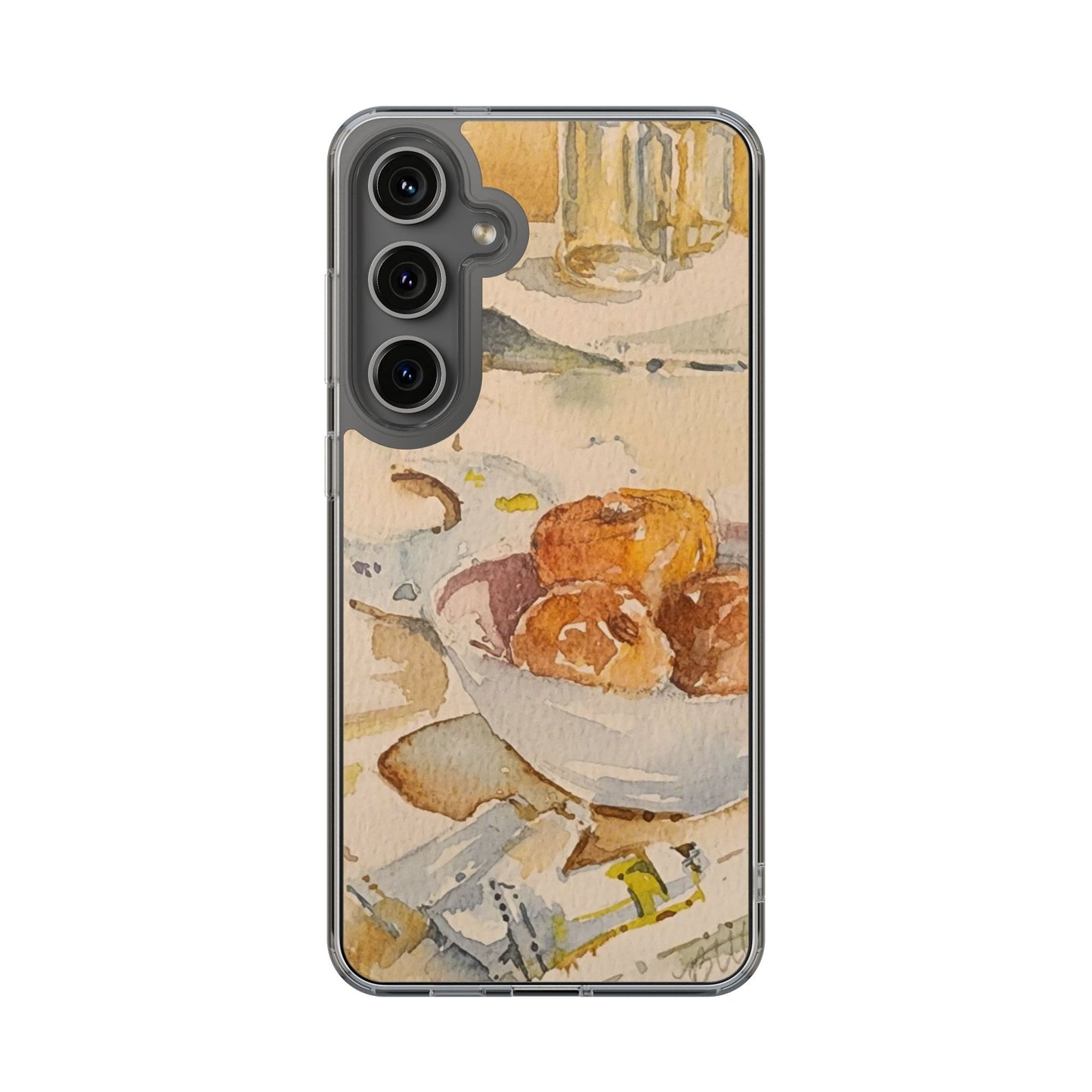 Watercolor Artist's Table Clear Phone Case - Brooke Zitting, LLC