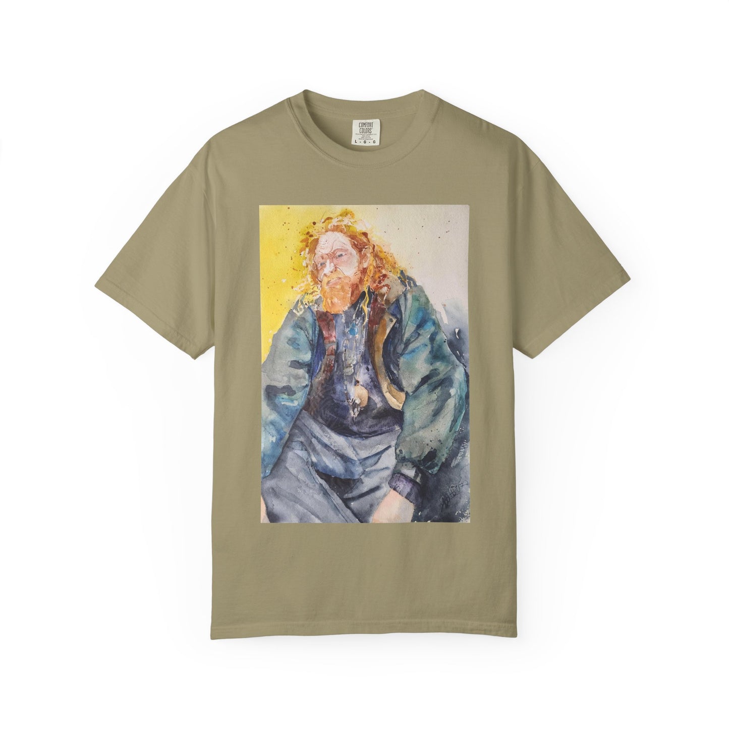 Artistic Unisex Garment-Dyed T-shirt, Vibrant Watercolor Design, Casual Wear, Artist Gift, Custom T-shirt
