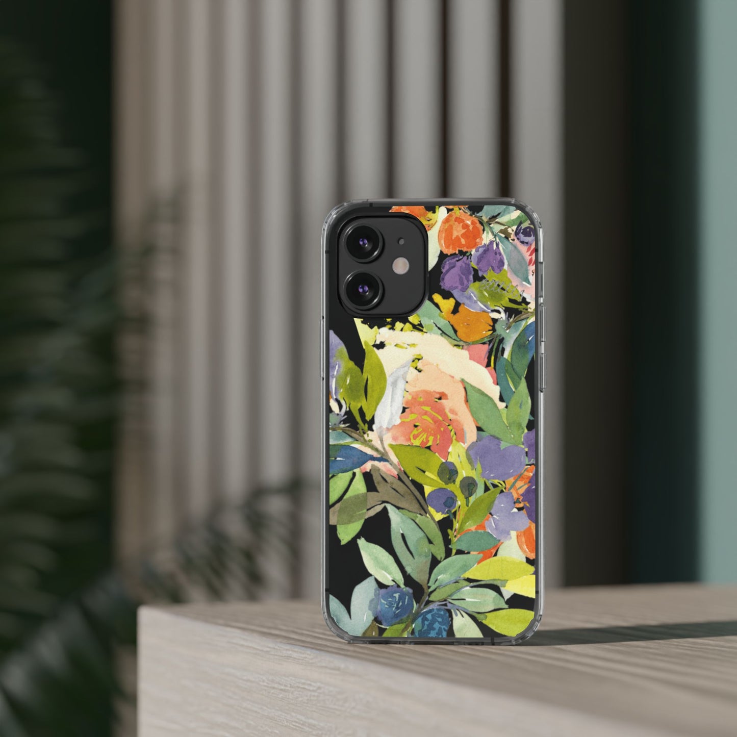 Clear Phone Case with Floral Blooms Design - Brooke Zitting, LLC