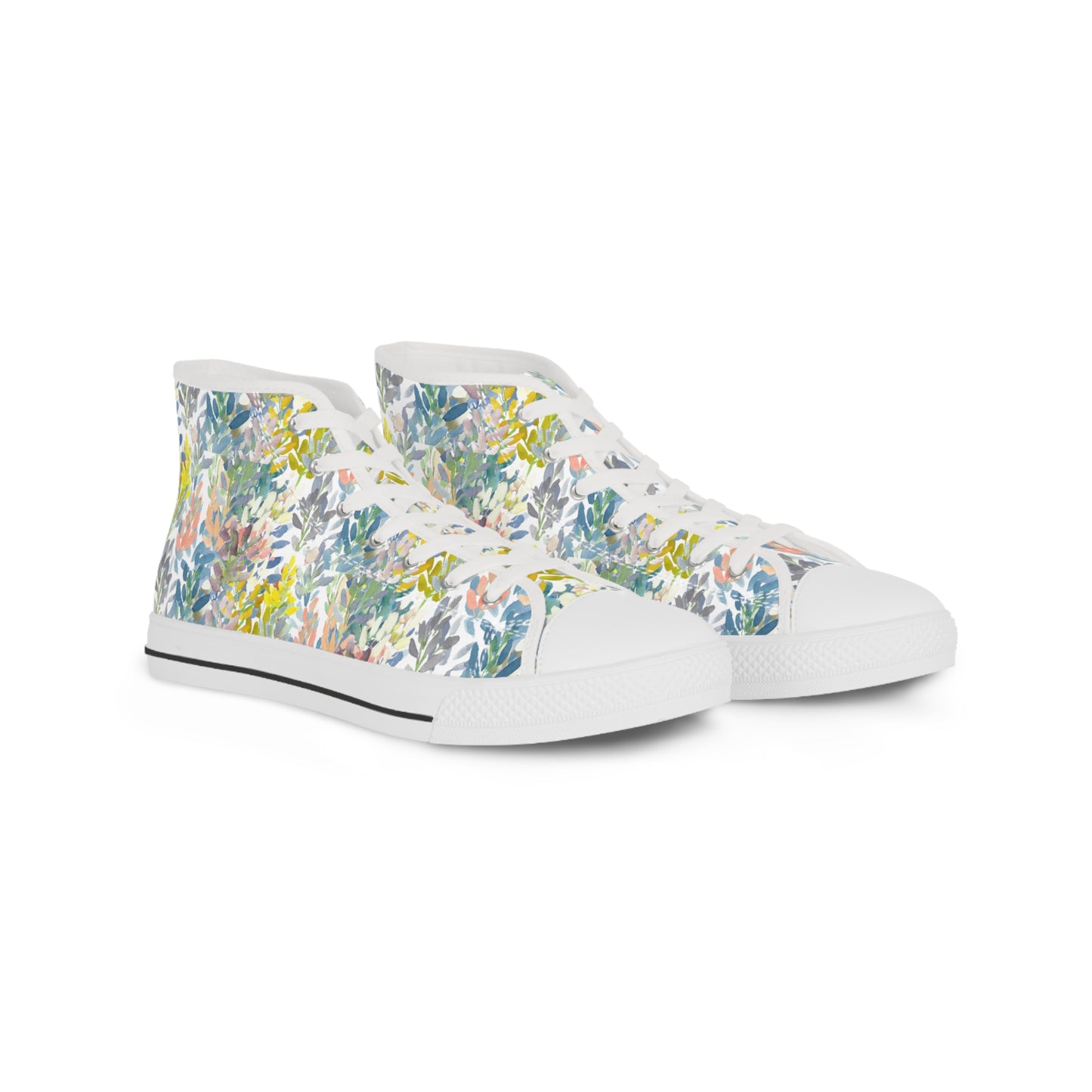 Petal Parade High Top Sneakers with Floral Design – Stylish Shoes for All | Unique Gift Idea - Brooke Zitting, LLC