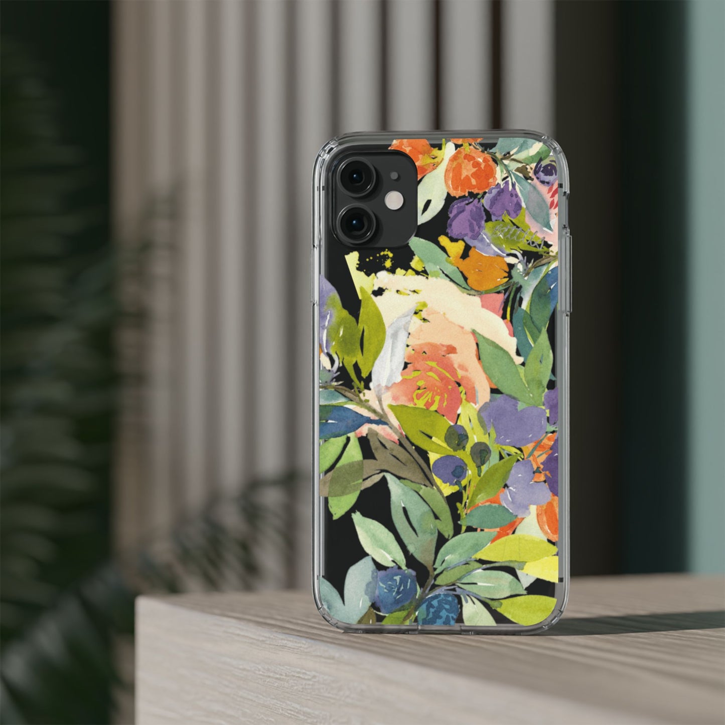 Clear Phone Case with Floral Blooms Design - Brooke Zitting, LLC