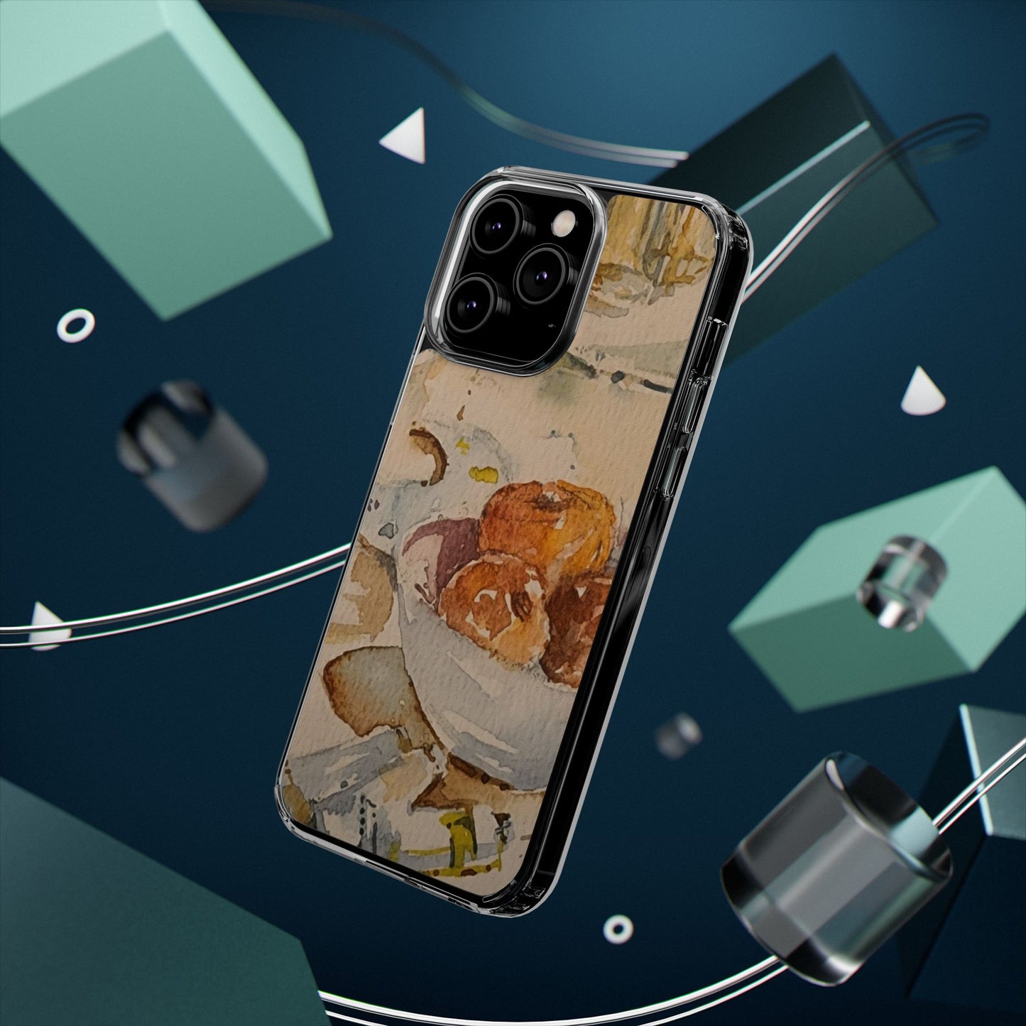 Watercolor Artist's Table Clear Phone Case - Brooke Zitting, LLC