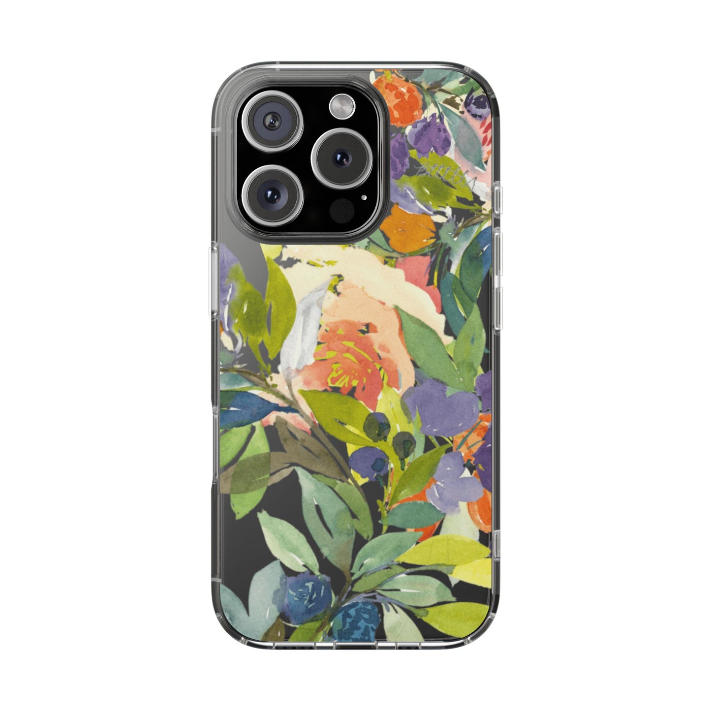 Clear Phone Case with Floral Blooms Design - Brooke Zitting, LLC
