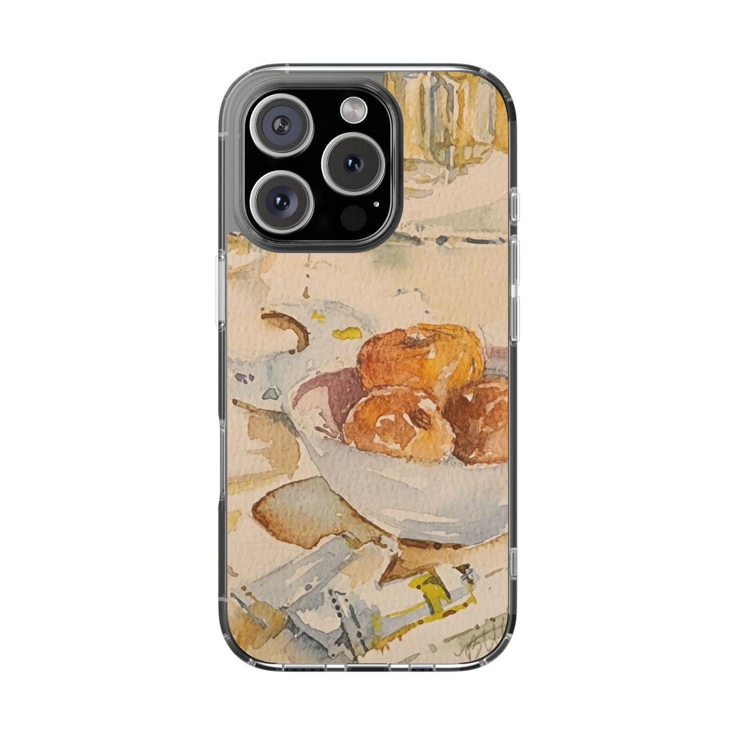 Watercolor Artist's Table Clear Phone Case - Brooke Zitting, LLC