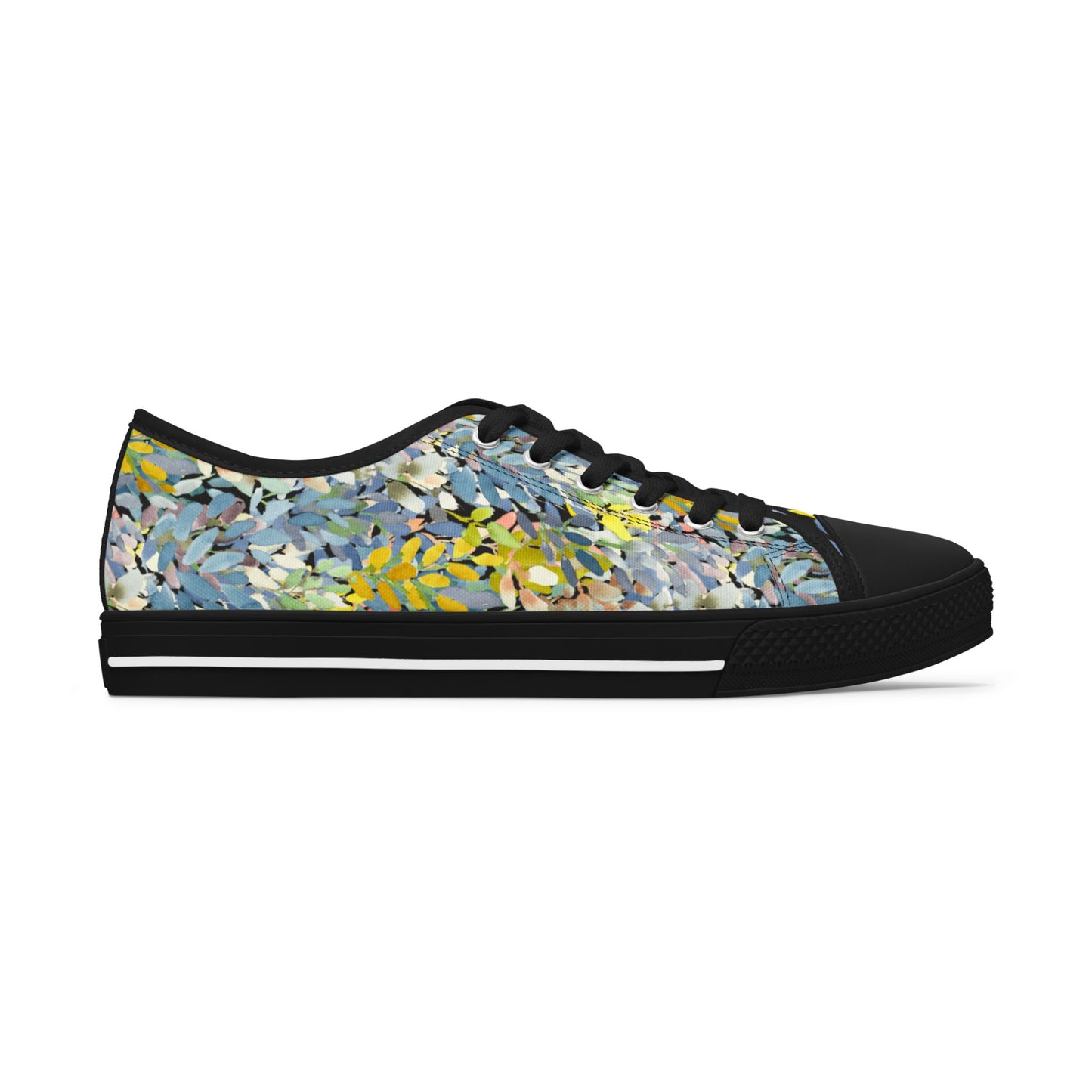 Watercolor Eye-Catching Petal Parade Accent Low Top Sneakers – Stylish Shoes for All | Unique Gift Idea - Brooke Zitting, LLC