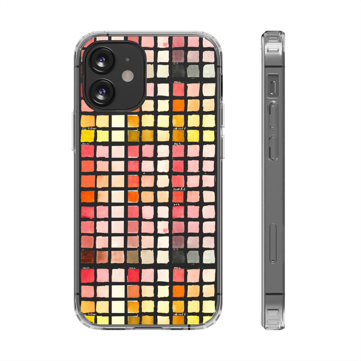 Watercolor Paint Swatches Clear Phone Case - Brooke Zitting, LLC