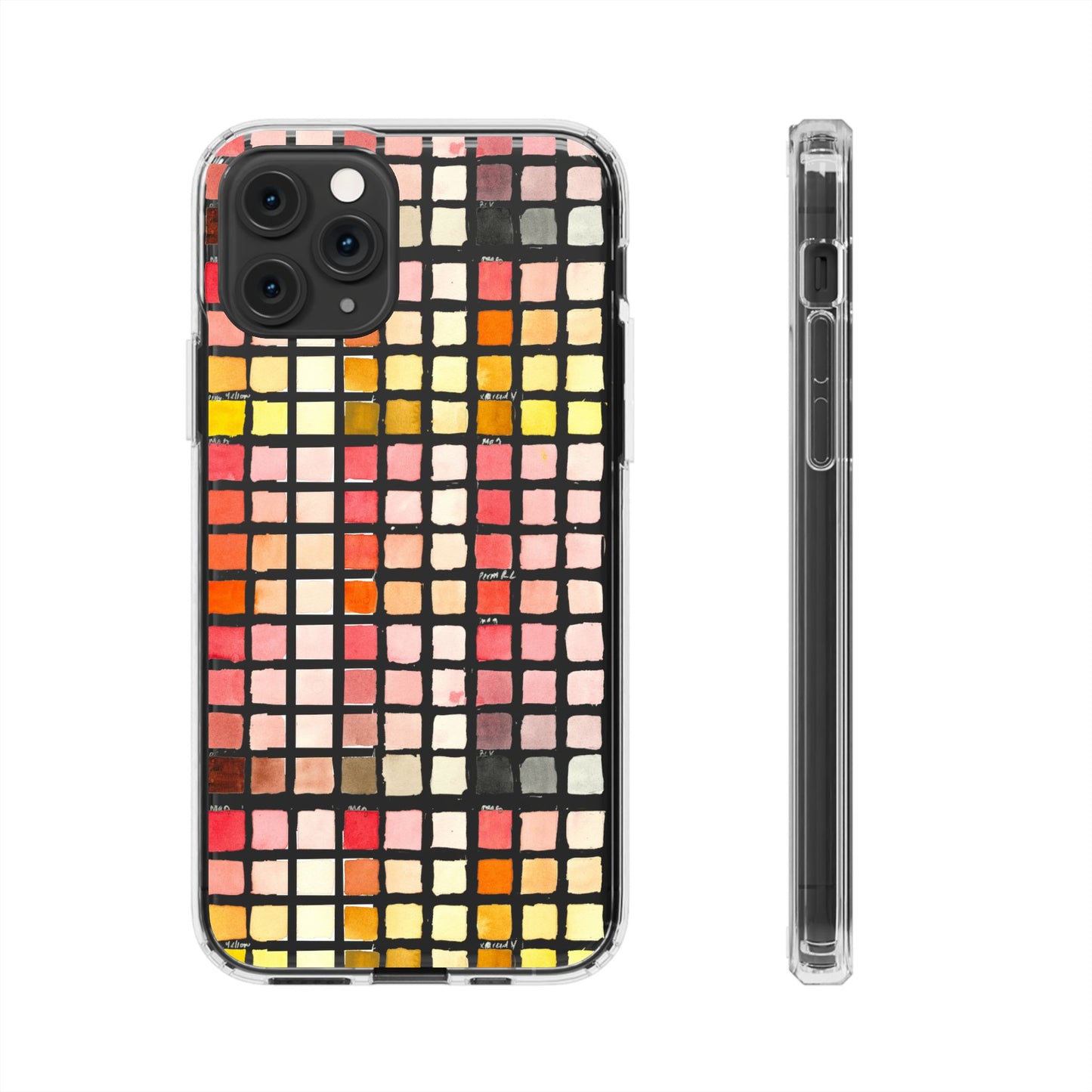 Watercolor Paint Swatches Clear Phone Case - Brooke Zitting, LLC