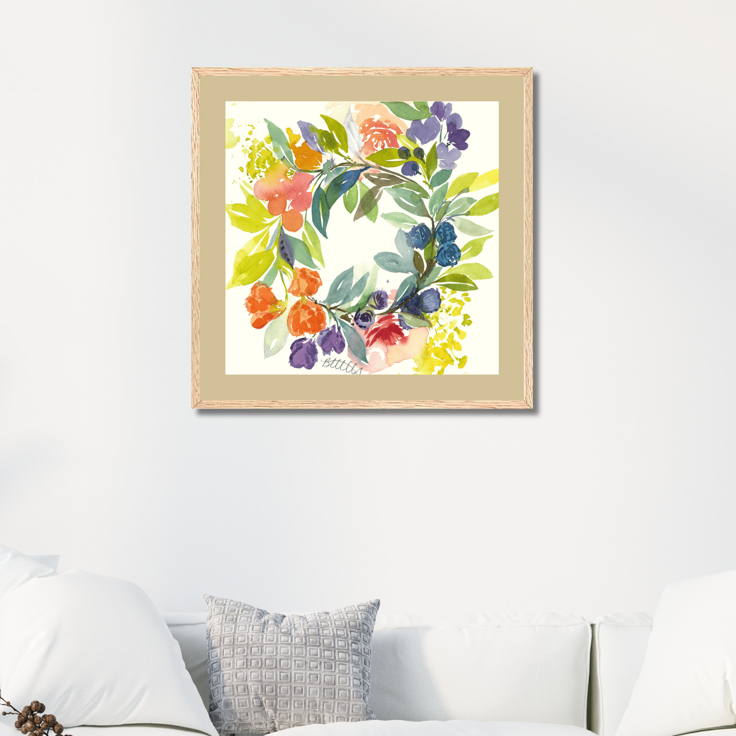 Floral Blooms Wreath, The Fine Art Print - Brooke Zitting, LLC
