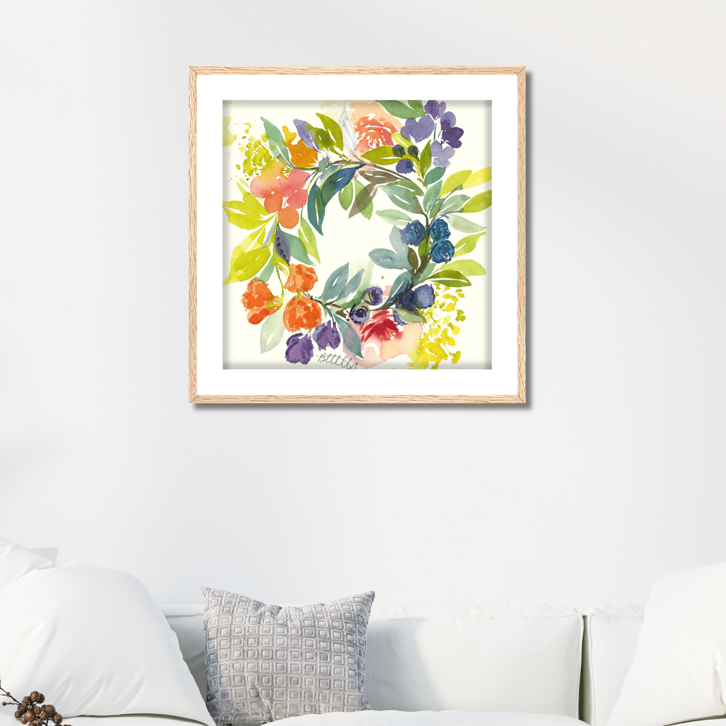 Floral Blooms Wreath, The Fine Art Print - Brooke Zitting, LLC