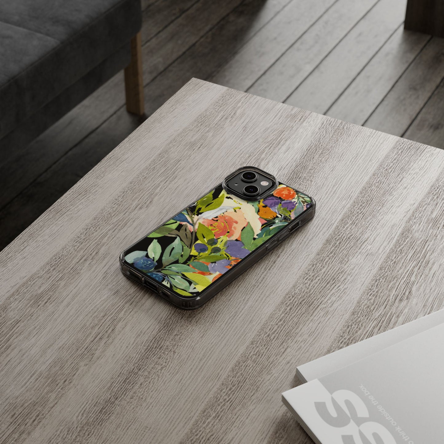 Clear Phone Case with Floral Blooms Design - Brooke Zitting, LLC