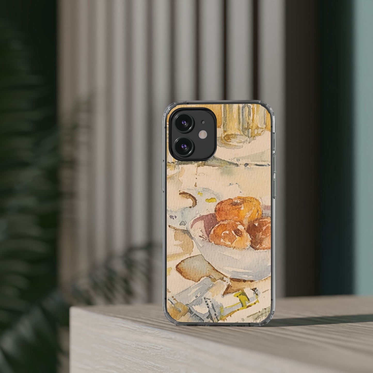 Watercolor Artist's Table Clear Phone Case - Brooke Zitting, LLC