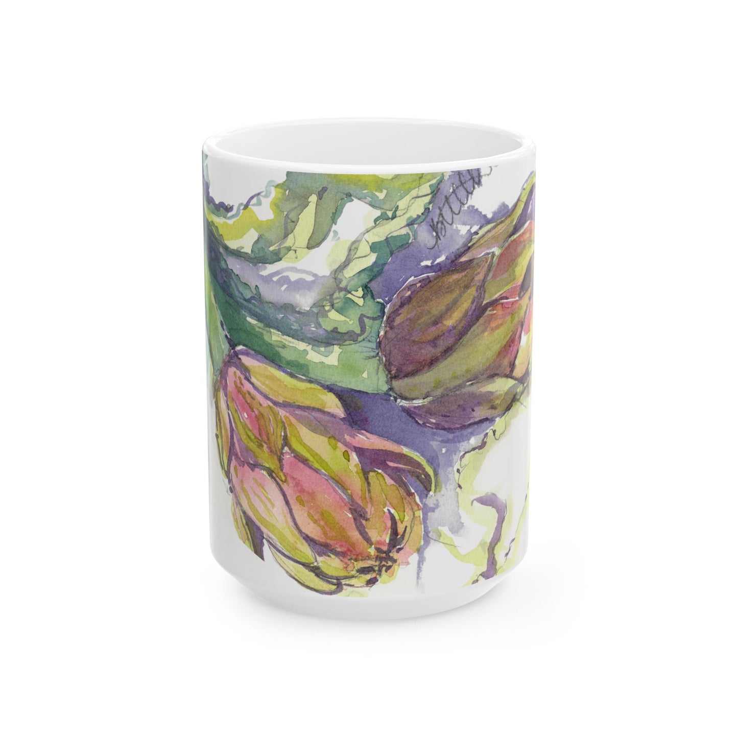 The Italian Artichokes Ceramic Mug - Perfect Gift (11oz, 15oz) - Brooke Zitting, LLC