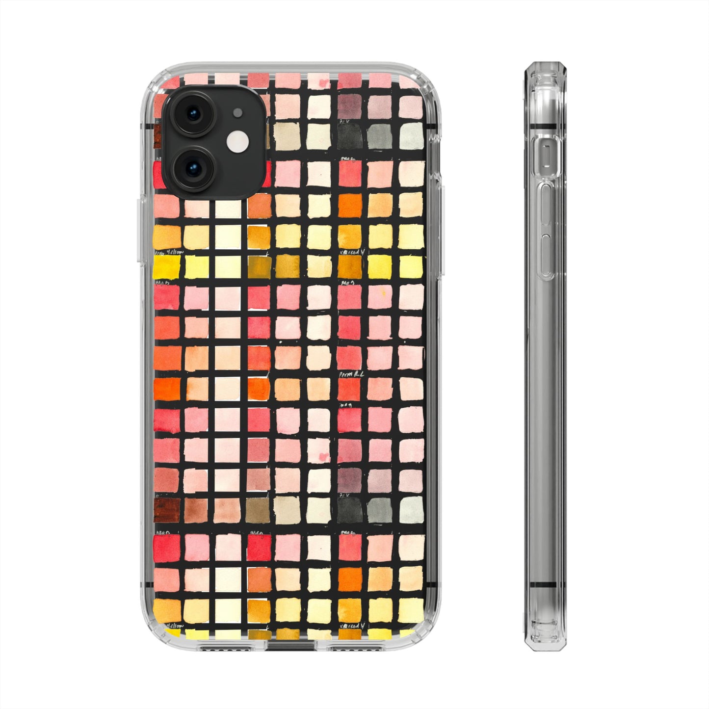 Watercolor Paint Swatches Clear Phone Case - Brooke Zitting, LLC