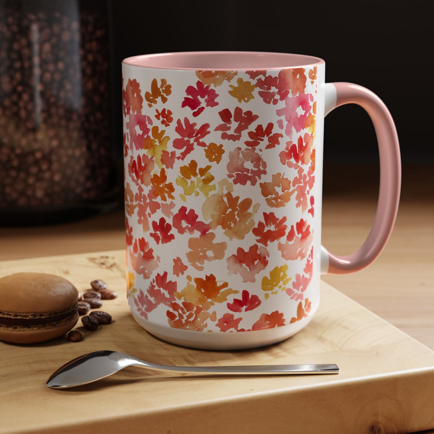 Posy Coffee Mug - Warm Floral Design (11oz, 15oz) - Brooke Zitting, LLC
