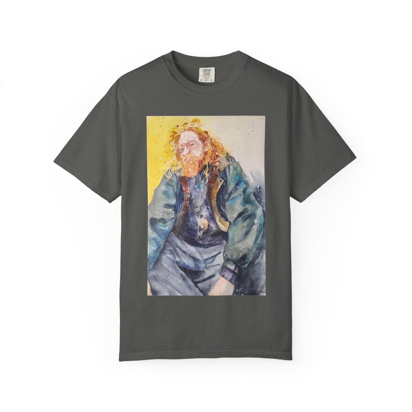 Artistic Unisex Garment-Dyed T-shirt, Vibrant Watercolor Design, Casual Wear, Artist Gift, Custom T-shirt