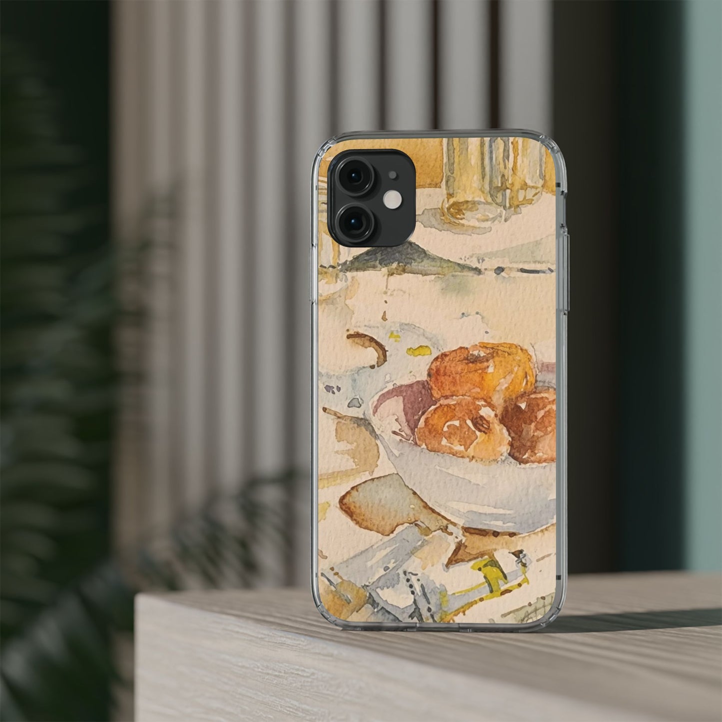 Watercolor Artist's Table Clear Phone Case - Brooke Zitting, LLC