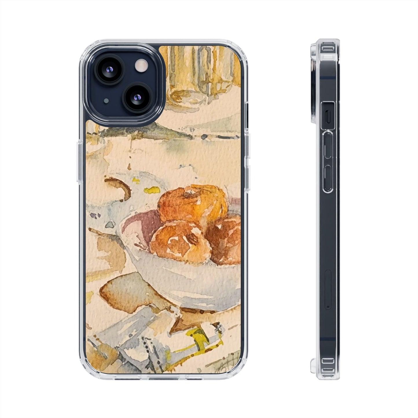 Watercolor Artist's Table Clear Phone Case - Brooke Zitting, LLC