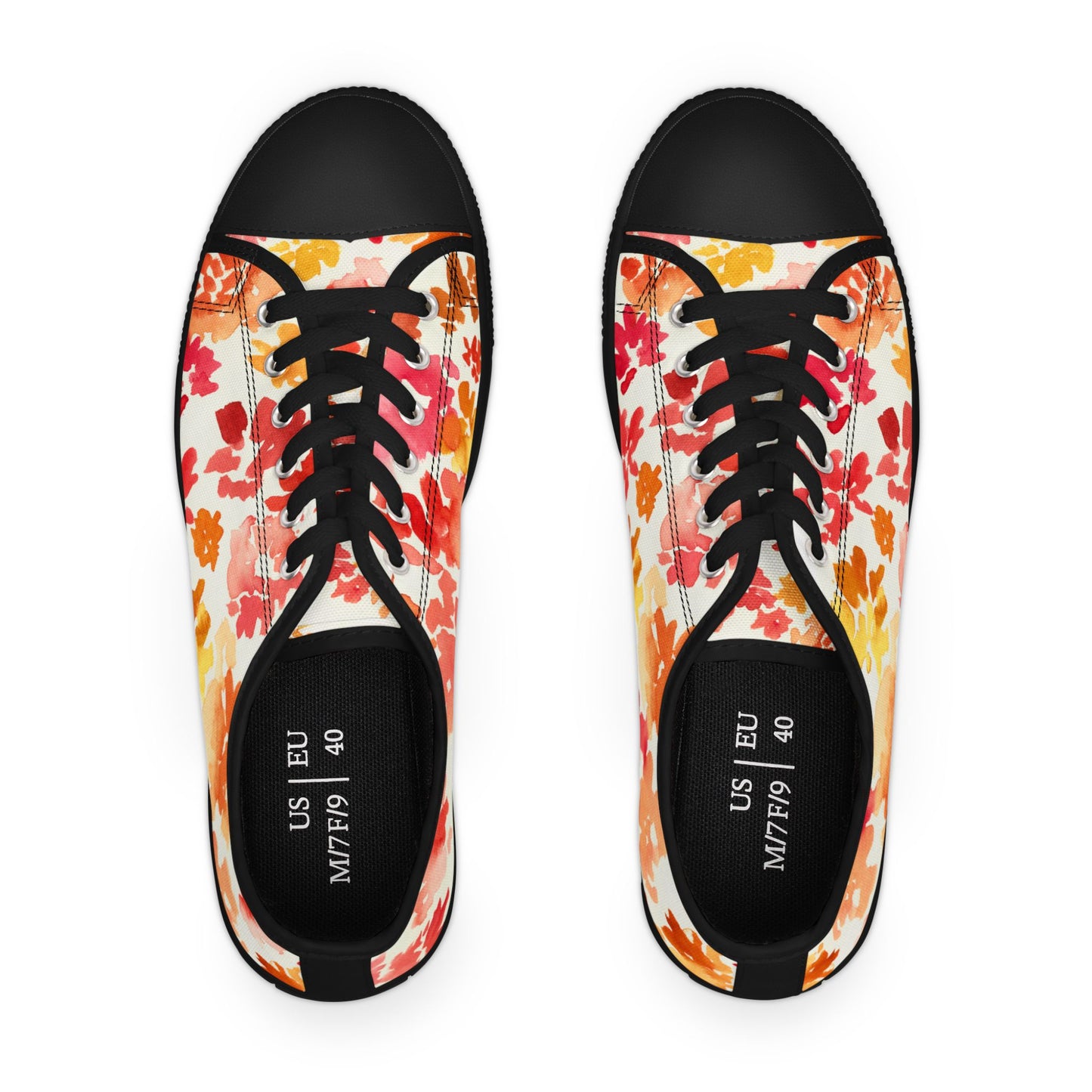 Watercolor Warm Posy Design Women's Sneakers – The Perfect Gift for Her - Brooke Zitting, LLC