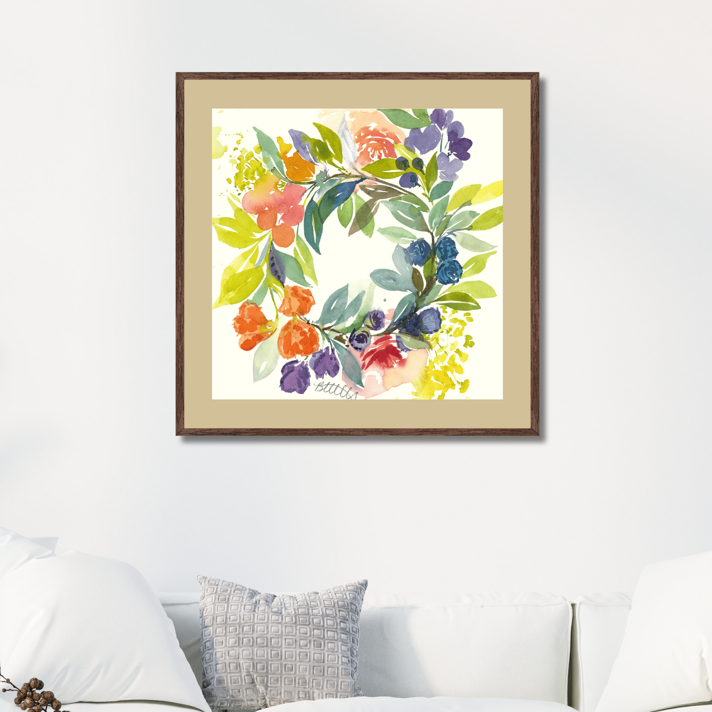 Floral Blooms Wreath, The Fine Art Print - Brooke Zitting, LLC