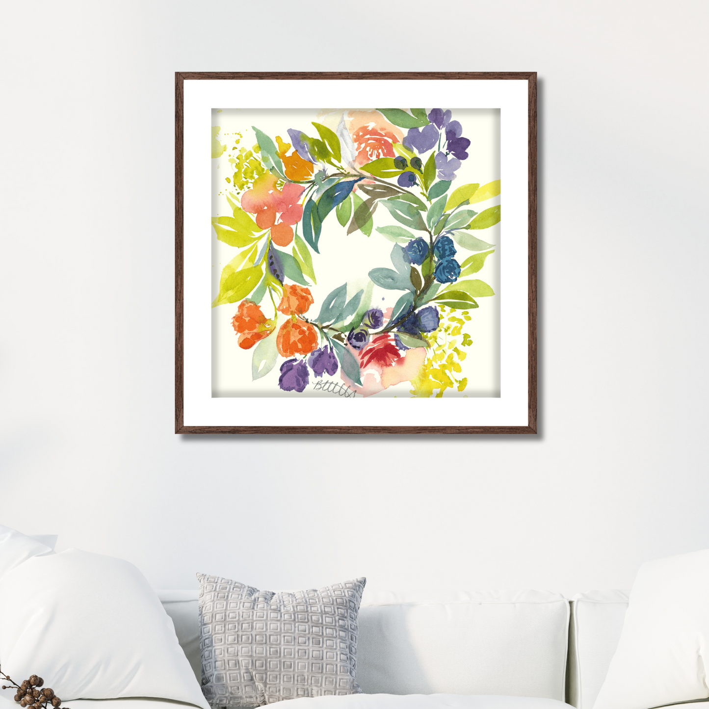 Floral Blooms Wreath, The Fine Art Print - Brooke Zitting, LLC